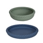 OYOY - Mellow plate & bowl, blue / olive (set of 2)