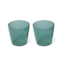 NINE - Milk drinking glass, aqua (set of 2)