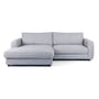 Nuuck - Bente Sofa, Chaise L, 234 x 175 cm, light gray (Melina Grey Breeze 1240)