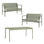 Hay - Palissade table + 2x dining bench, olive