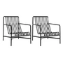 HAY - Palissade Lounge Chair High , anthracite (set of 2)