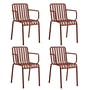 Hay - Palissade Armchair, iron red (set of 4)