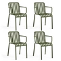 HAY - Palissade Armchair, olive (set of 4)