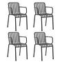 HAY - Palissade Armchair, anthracite (set of 4)