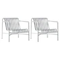 HAY - Palissade Lounge Chair low, hot galvanized (set of 2)