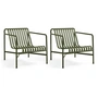 HAY - Palissade Lounge Chair Low , olive (set of 2)