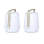 Fermob - Balad Battery LED lamp, H 25 cm, clay gray (set of 2).