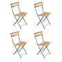 Fermob - Bistro Folding chair Naturel, cedar green (set of 4)