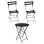 Fermob - Bistro Folding table + 2 folding chairs, licorice