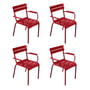 Fermob - Luxembourg Armchair, poppy red (set of 4)