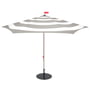Fatboy - Stripesol Set parasol Ø 350 cm light gray + stand black