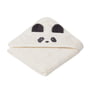 LIEWOOD - Augusta junior towel with hood, panda, cream de la cream