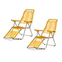 Fiam - Deck chair Spaghetti , frame aluminum / cover yellow (set of 2)