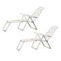 Fiam - Deck chair Spaghetti , frame aluminum / cover white (set of 2)