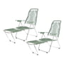 Fiam - Deck chair Spaghetti , frame aluminum / covering sage (set of 2)