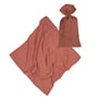 Nobodinoz - Wabi Sabi Muslin cloth with bag, 70 x 70 cm, blossom rosewood