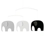 Flensted Mobiles - Elephants meeting mobile, gray