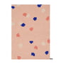 myfelt - Terra Rose Felt ball rug, 180 x 260 cm, rosé / coral / white / cobalt blue