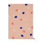 myfelt - Terra Rose Felt ball rug, 120 x 170 cm, rosé / coral / white / cobalt blue