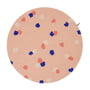 myfelt - Terra Rose Felt ball rug, Ø 180 cm, rosé / coral / white / cobalt blue