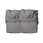 Leander - Fitted sheet for junior bed, 100% organic cotton, 140 x 60 cm, cool grey (set of 2)