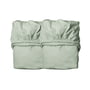 Leander - Fitted sheet for baby crib, 100% organic cotton, 115 x 60 cm, sage green (set of 2).
