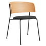 OUT Objekte unserer Tage - Wagner Armchair upholstered, black / oak matt lacquered / Mainline Flax (MLF28 anthracite)