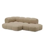 OUT Objekte unserer Tage - Sander 06 Left 3-seater sofa, sand (Hug Me 071 by Chivasso)