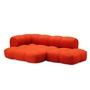OUT Objekte unserer Tage - Sander 06 Left 3-seater sofa, pure orange (Vidar 4 0542 by Kvadrat)