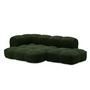 OUT Objekte unserer Tage - Sander 06 Left 3-seater sofa, moss green (Hug Me 062 by Chivasso)