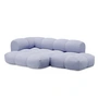 OUT Objekte unserer Tage - Sander 06 Left 3-seater sofa, lilac blue (Vidar 4 0723 by Kvadrat)