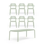 Fatboy - Toní Tablo Table + armchair, mist green (set of 7)