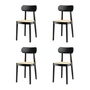 Thonet - 118 Chair, wickerwork with plastic support fabric / black stained beech (TP 29) (set of 4)
