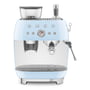 Smeg - Espresso machine with portafilter EGF03, pastel blue