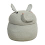 Lorena Canals - Play and storage basket, Henry the Hippo, light blue