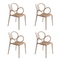 Driade - Sissi Armchair Outdoor, matte pink (set of 4)