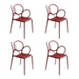Driade - Sissi Armchair Outdoor, matte red (set of 4)