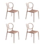 Driade - Sissi Chair Outdoor, matte pink (set of 4)