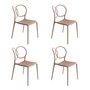 Driade - Sissi Chair Outdoor, matte pink (set of 4)
