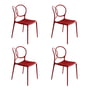 Driade - Sissi Chair Outdoor, matte red (set of 4)