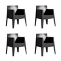Driade - Toy Armchair Outdoor, matt black (set of 4)