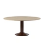 Muuto - Midst Dining table, Ø 160 cm, oiled oak / dark red