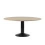 Muuto - Midst Dining table, Ø 160 cm, oiled oak / black