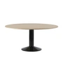 Muuto - Midst Dining table, Ø 160 cm, oiled oak / black