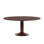 Muuto - Midst Dining table, Ø 160 cm, linoleum dark red / red