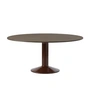 Muuto - Midst Dining table, Ø 160 cm, dark oiled oak / dark red
