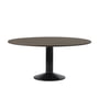 Muuto - Midst Dining table, Ø 160 cm, oak dark oiled / black