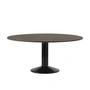 Muuto - Midst Dining table, Ø 160 cm, dark oiled oak / black