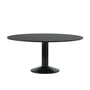 Muuto - Midst Dining table, Ø 160 cm, linoleum black / black