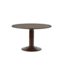 Muuto - Midst Dining table, Ø 120 cm, dark oiled oak / dark red